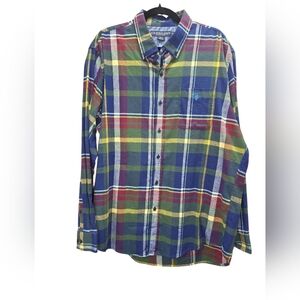 U.S. Polo Assn Plaid Button Up Shirt XL Stretch Long Sleeve Multicolor Classic